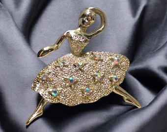 Broche Magnétique Danseuse étoile - Noire & Argentée - Neuf Avec étiquettes