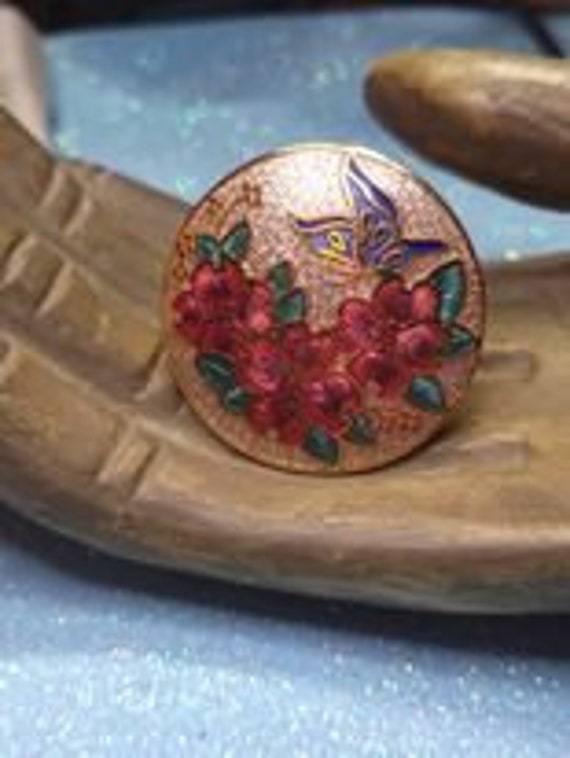 Vintage Jewelry Fabulous Cloisonné Enamel Butterf… - image 6