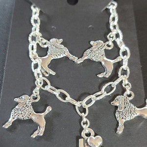Unique French Poodle Charm Bracelet - Dog Lovers Jewelry Gift - I Love Dogs Accessories for Women