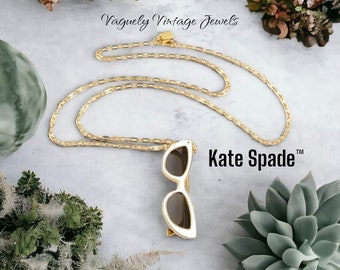 Chic Kate Spade Made in the Shade Sunglasses Pendant, Trendy Necklace for Summer Wardrobe, Excellent Gift for Style-conscious Friends