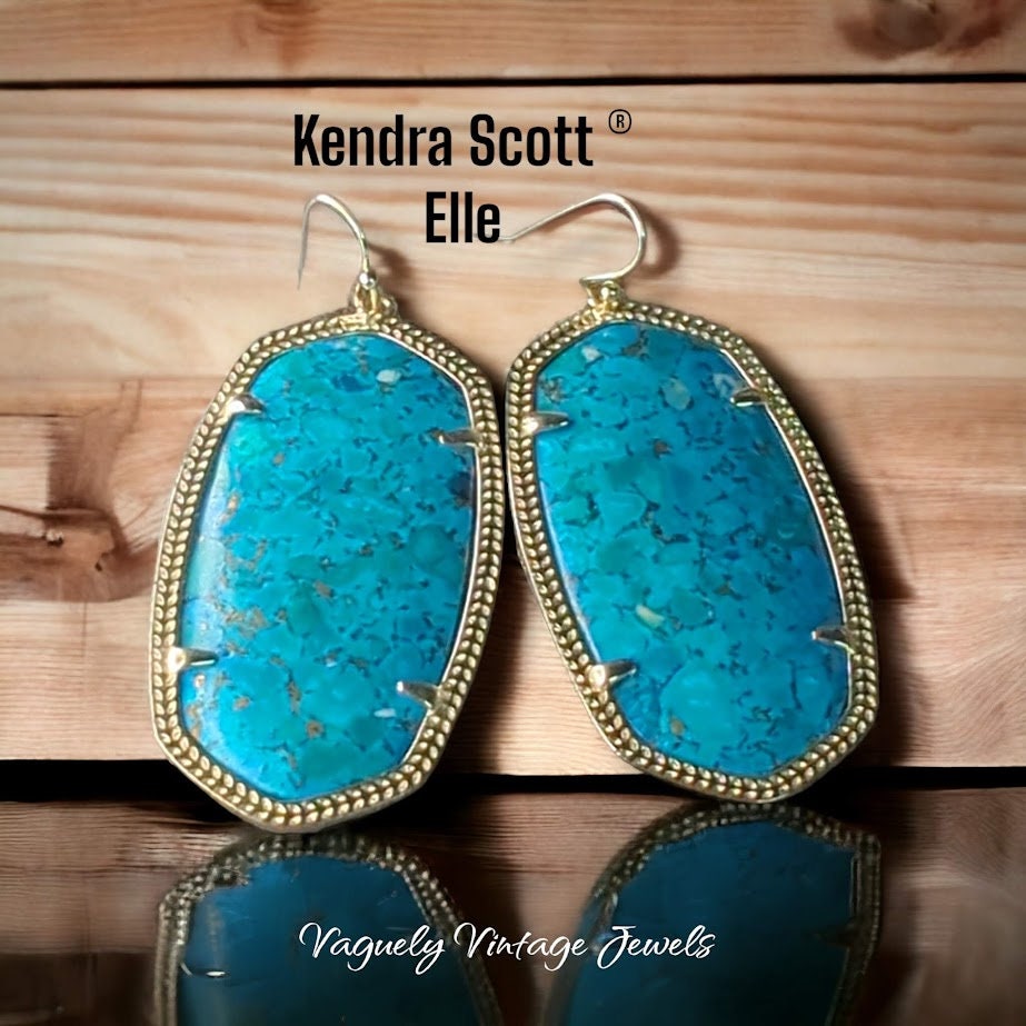 Kendra Scott Harlow Statement Necklace in Bronze Veined Turquoise: Precious  Accents, Ltd.