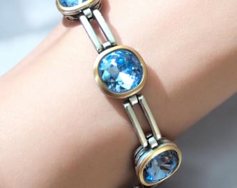 Brighton Venusians Armband: Lavendelblått, Silver- och Guldpläterat