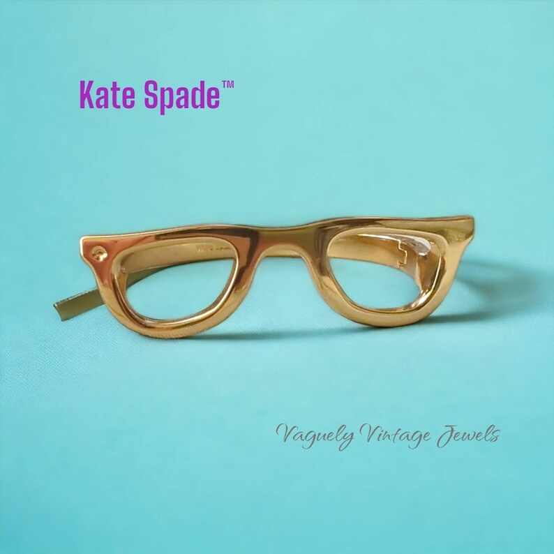 vintage Kate Spade Lookout Glasses Bangle, In The Shade Nouveauté Accessoire, Élégant Arm Candy, Cadeau unique pour les amateurs de mode image 1