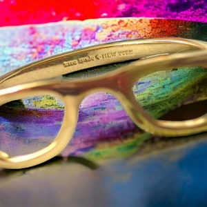 Vintage Kate Spade Lookout Glasses Bangle, In The Shade Novelty Accessory, Stylish Arm Candy, Unique Gift for Fashion Lovers image 5