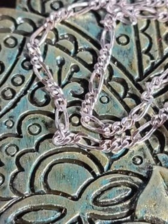 Vintage Sterling Italian Silver Necklace with Bea… - image 5