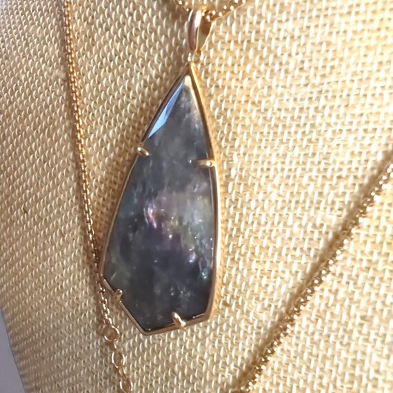 Kendra Scott Carole Long Pendant Necklace Elegant Crystal Grey Illusion Jewelry Statement Necklace for Women Perfect Birthday Gift Etsy