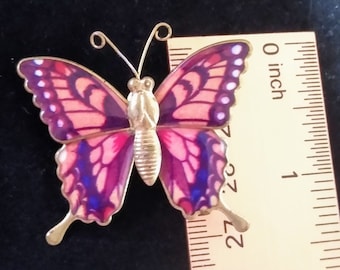 Vintage Enamel Butterfly Pin, Butterfly Pin, Butterfly Brooch, Colorful Butterfly, Butterfly Wings