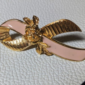 Vintage Avon Better Breast Care Brooch - Retro Enamel Pin, Unique Collectible Jewelry, Gift for Her, 1980s Accessories