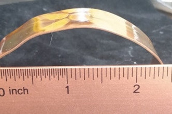 Flame Painted Copper Bracelet, copper bracelet, s… - image 4