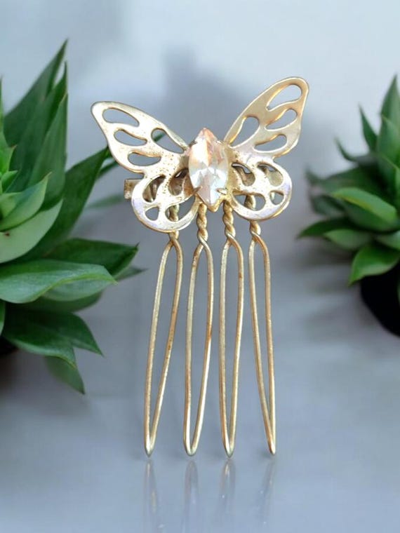Strass Schmetterlings Haarspange – Mit Kristallverzierung, Für Damen & Braut, Ca. 4.3 Cm, Harz & Strass