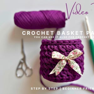 Easy Crochet Basket Pattern - Beginner-Friendly Video Tutorial + PDF Guide | Crochet Stitch | Modern Handmade Basket for Home Decor