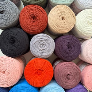 Recycled Cotton T-Shirt Yarn: Chunky Crochet Cord for Baskets & Rugs (150m, Eco-Friendly Colors)
