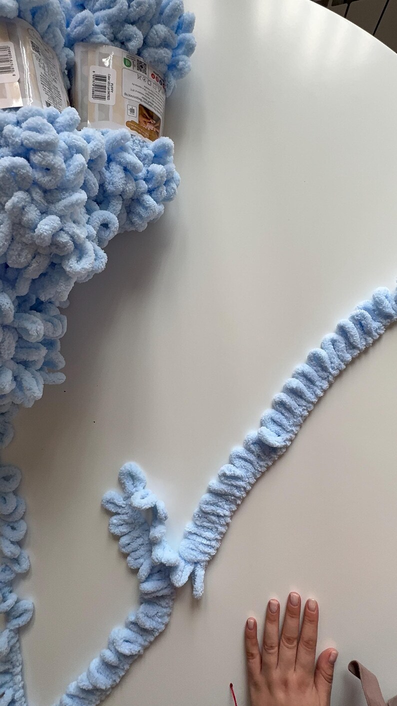 Finger Knitting Loop Yarn Blanket Tutorial PDF + Video | Easy, Relaxing ...