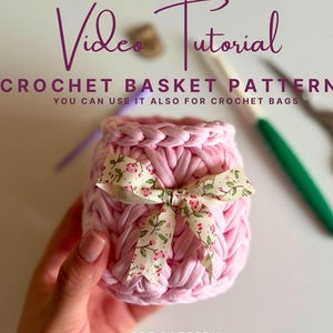 Crochet Stitch Pattern  - Video And PDF Tutorial | Crochet Basket Stitch Pattern | Crochet Bag Stitch Pattern | English | Modern Crochet DIY