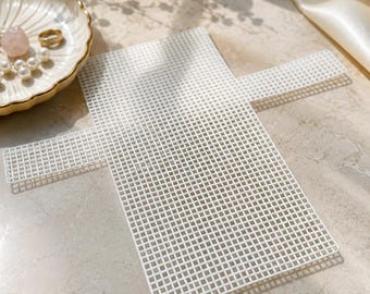 Plastic Canvas Mesh Sheet 18x36cm – Bag Base for Crochet Bags, Tote Bottoms & Purse Making | Sturdy DIY Bag Making Supply