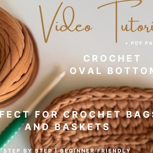 Crochet Perfect Oval Bottom Pattern - Video And PDF Tutorial | An Ellipse Basket Pattern | Crochet Oval Bag Bottom Pattern | Crochet Ellipse