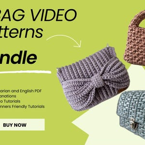 Crochet Bag Video Patterns Bundle: 3 DIY Handbag Tutorials (PDF Download