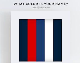 Synesthesia Name Portrait – Custom Color Palette Giclee Print