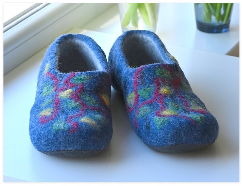 Men slippers; felted man home shoes slippers; Woolen man gentleman slippers; Gift idea for father brother husband; Father/'s day gift; EU 45