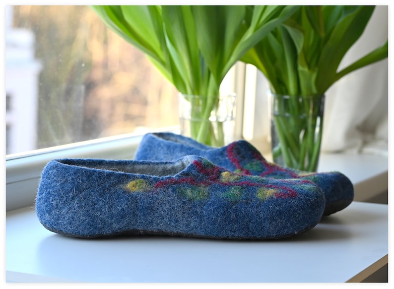 Men slippers; felted man home shoes slippers; Woolen man gentleman slippers; Gift idea for father brother husband; Father/'s day gift; EU 45
