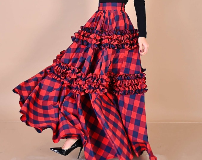Check flannel skirt Skirts
