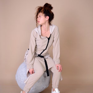 Nude Jumpsuit/ Festival Jumpsuit/ Long Sleve Jumpsuit/ Beige - Etsy