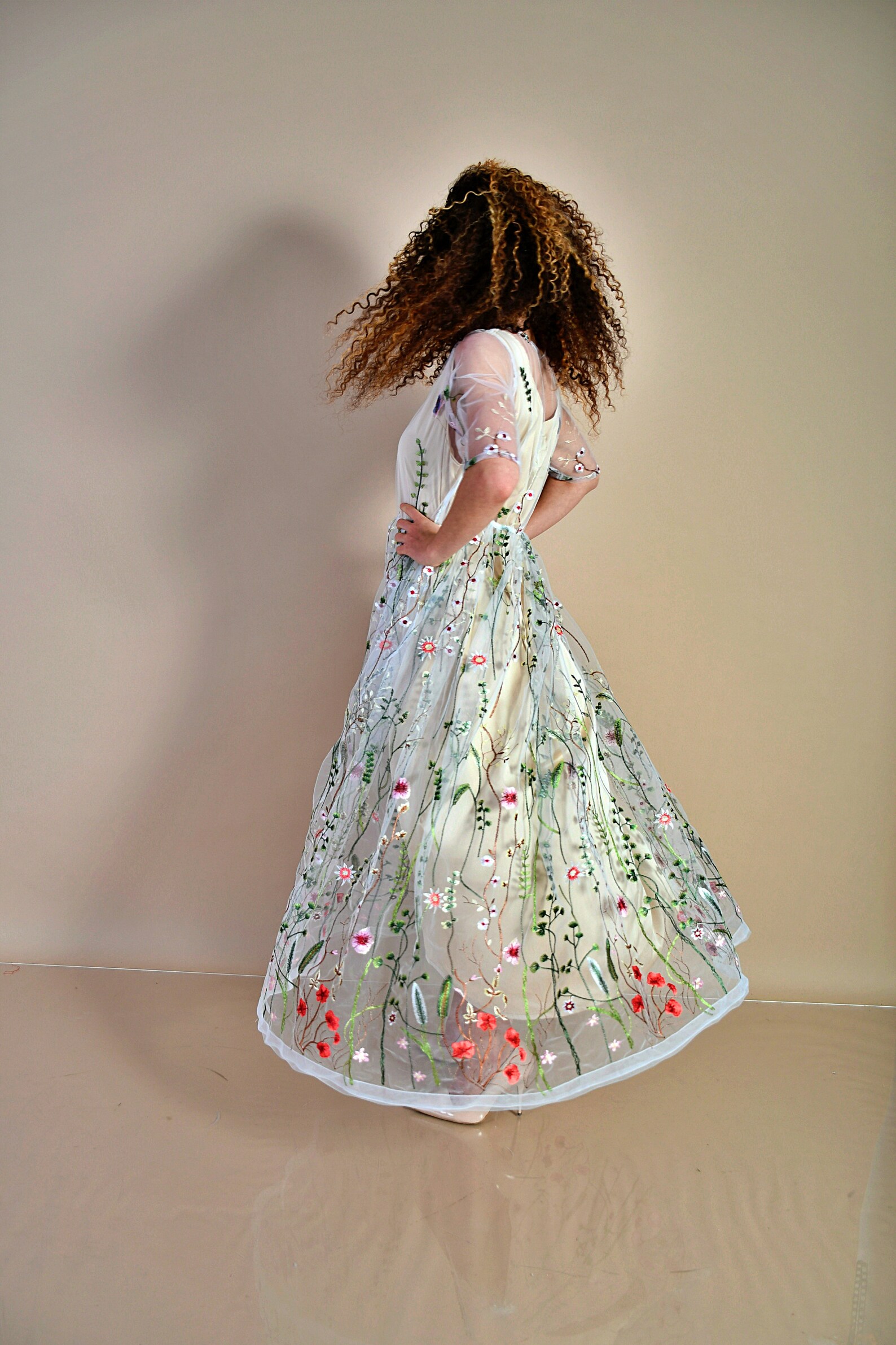 Solveig Dress White Embroidery