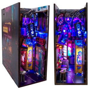 Neo Ramen MiniAlley – A Cyberpunk Diorama Booknook DIY kit