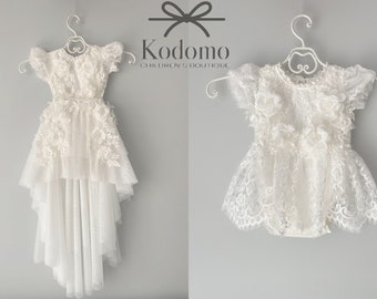Christening tulle dress, christening lace gown, baptism dress, baptism gown, lace baby dress LaceChristening