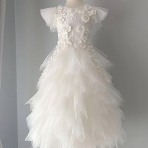 Flower girl dress, tulle flower girl dress, lace flower girl dress, rustic flower girl dress, flower girl dress, flower girl dresses,
