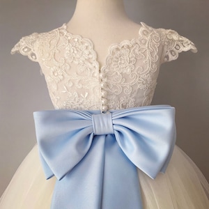 Flower girl dress ,Sage dress, Birthday Dress, Baby Dress, Lace Dress, Tulle Dress, Wedding