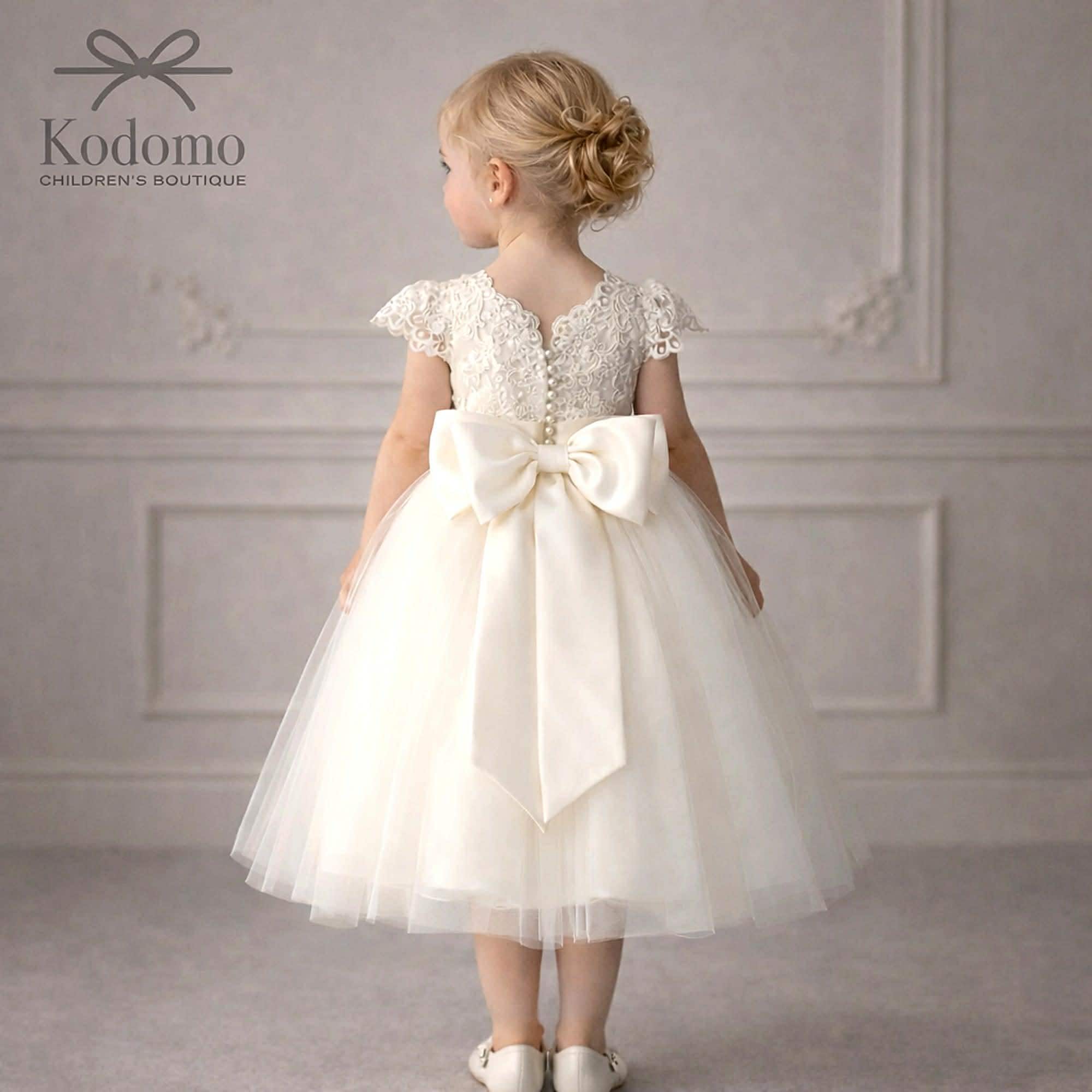 knee length first holy communion dress Dresses Below tutu-skirts