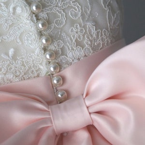 Robe de demoiselle d'honneur, Robe sauge, Robe d'anniversaire, Robe de bébé, Robe en dentelle, Robe en tulle, Mariage image 5