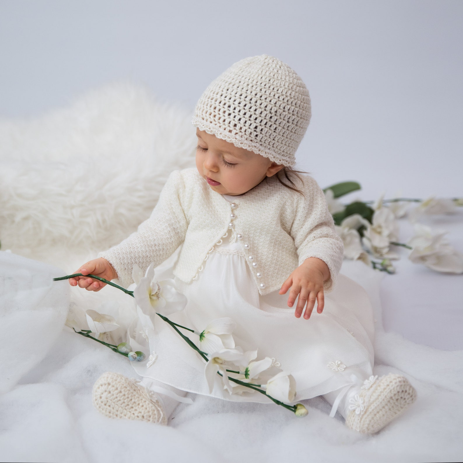 Ivory Christening Sweater Baby Girl Newborn Girl Sweater Etsy