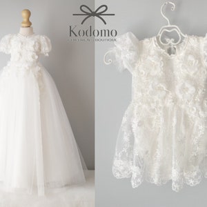 Tüll Taufkleid, Spitze Taufkleid, Baby Mädchen Outfit