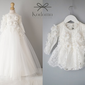 Christening dress, Tulle christening gown, christening gown, baptism dress, baptism gown, lace dress