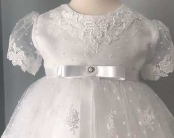 Baby Girls Lace Christening Set | Girls Blessing & Christening Dresses | Baby Blessing Dress | Baby Christening Gown Baptism Dress
