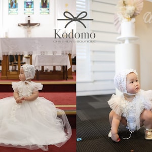 christening dress, christening gown, tradycional gown, baby, ramper, baby bonnet, baby shoes , baby bodysuit