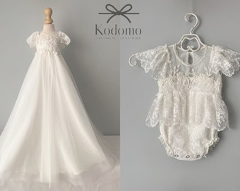 Swarovski Baby Christening Gown | Tulle Baptism Dress