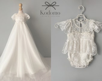 CRISTAL DE SWAROVSK| Robe de baptême | Robe de baptême | Robe de baptême | Robe de baptême || Robe de baptême pour bébé fille,