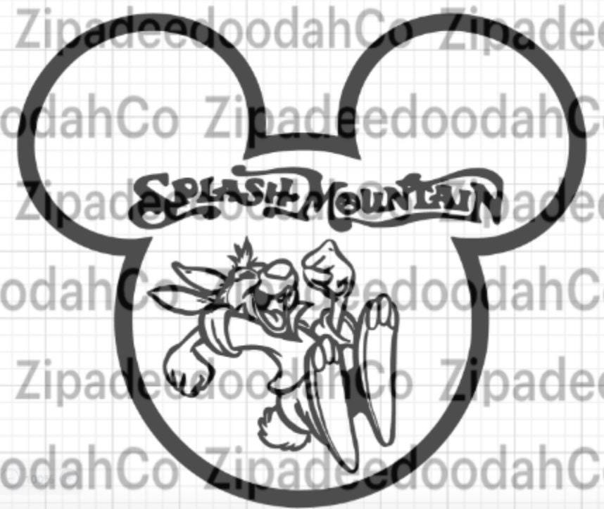Splash Mountain Image for SVG File Etsy Canada