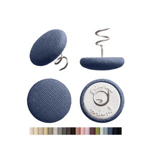 Primpins Long Upholstery Pins - Classic Linen - 20 Colors Available - Fabric Covered Button Twist Pins - Keeps Furniture Covers in Place