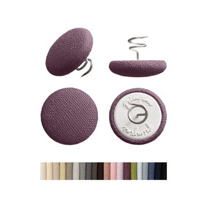 Primpins Short Upholstery Pins - Classic Linen - 20 Colors Available - Fabric Covered Button Twist Pins - Keeps Furniture Covers in Place