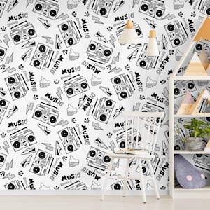Rap Music Wallpaper: Urban Graffiti Style Wall Mural