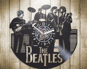 The Beatles Music Vinyl Record Wall Clock Home Decor Wall Art Anniversary Birthday Christmas Wedding Gift for Him Her Men Women Kids