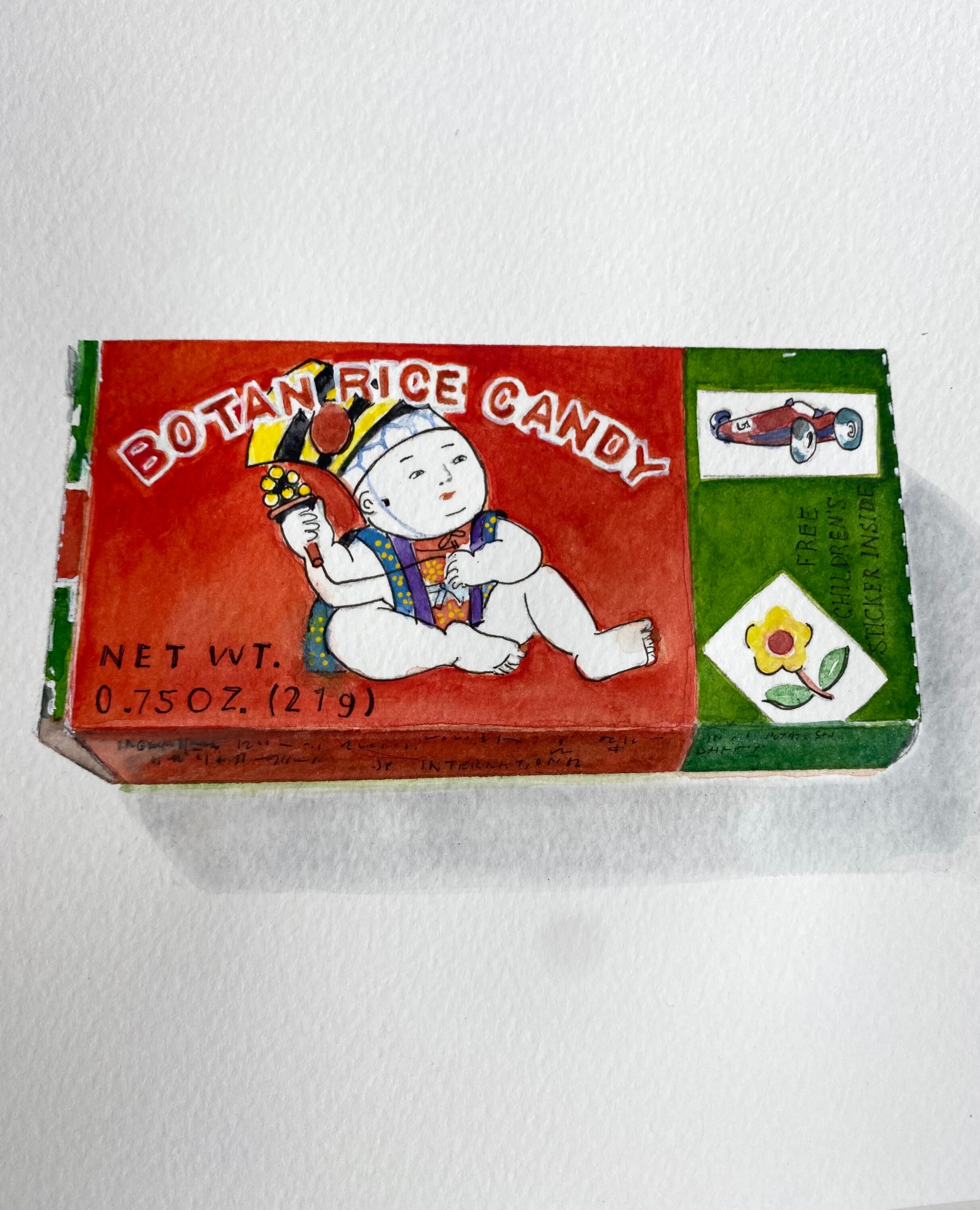ORIGINAL Watercolour Botan Rice Candy Box the Back - Etsy