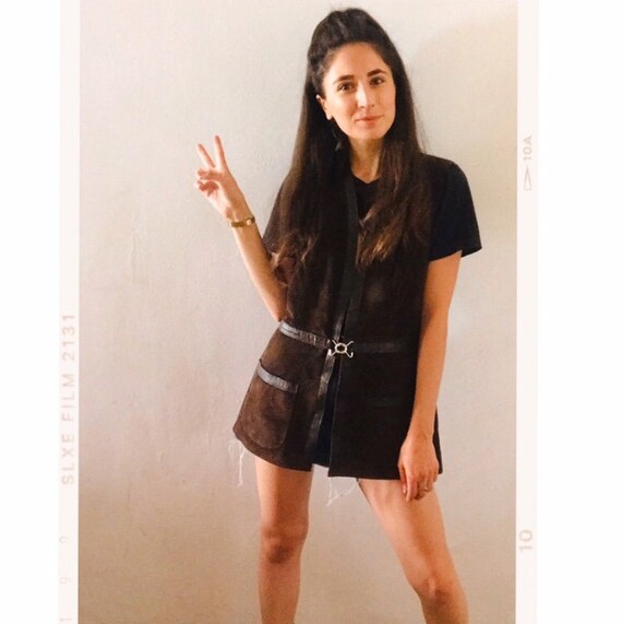 Vintage 70s // Leather // Suede // Vest // UK L