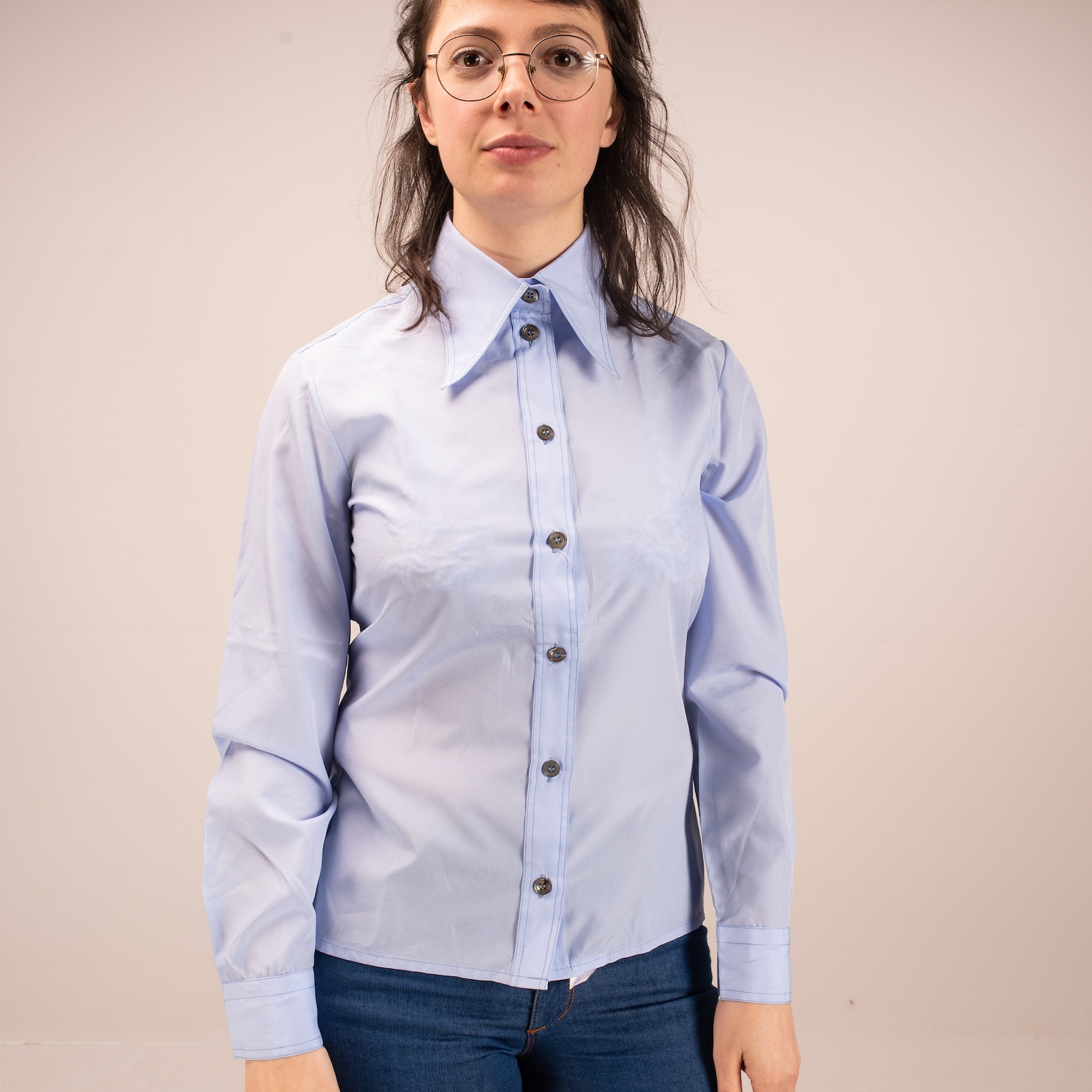 Smart // Vintage // Dagger Collar // Shirt // UK S Etsy