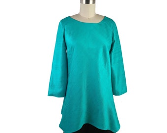 aqua silk top