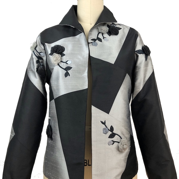 Veste De Soirée En Soie Ambre Dana Buchman - Taille 10 - Neuf Avec étiquettes - Couleur Orange Vibrante